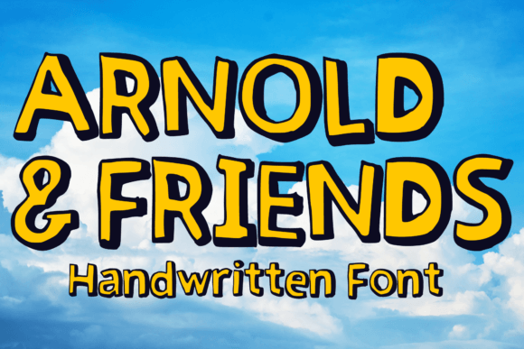 Arnold & Friends: A 3D Retro Cartoon Display Font