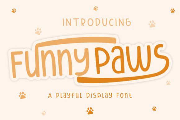 Funny Paws: A Playful Display Font for Kid-Friendly Design