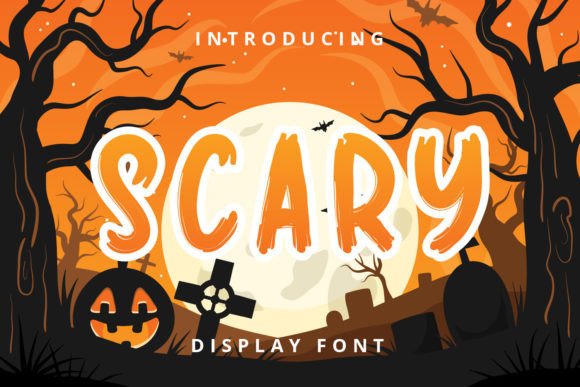 Scary Font: A Friendly Brush Typeface for Halloween Designs